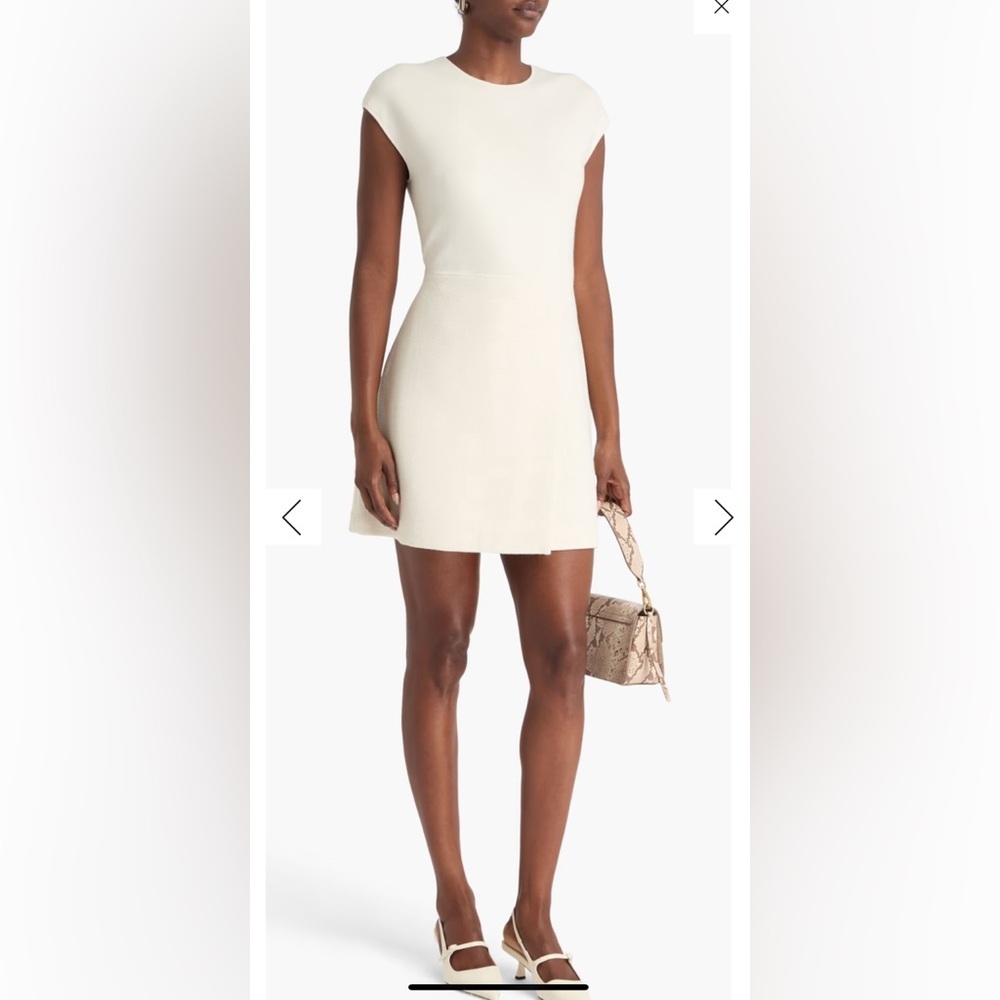 Theory m Cream Dress size XL wrap minidress